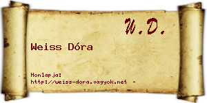 Weiss Dóra névjegykártya